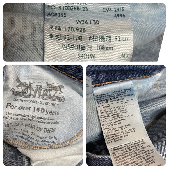 Levi’s 505 Regular Fit Jeans - Picture 5 of 16